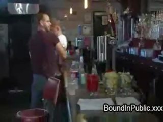 Vázaný homosexuální taken v bar kde dostane souložit podle celkový cizinci